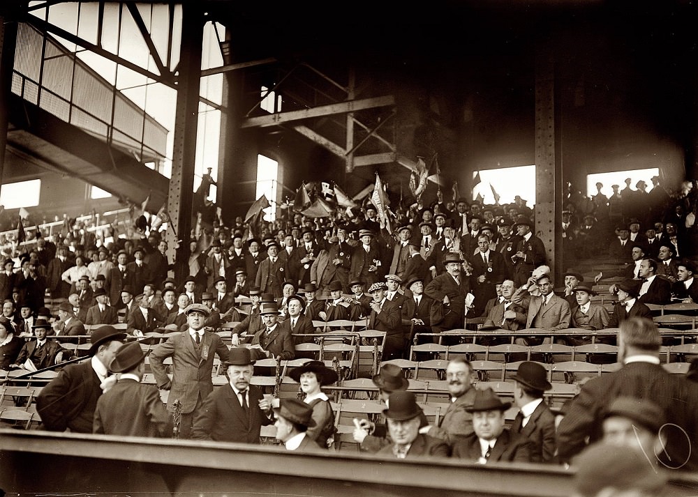 #109 Boston rooters at Shibe Park, Philadelphia, 1914