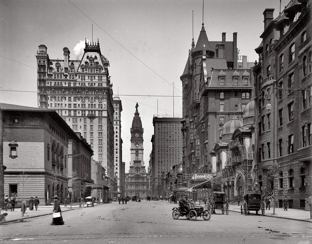 #99 Broad Street north from Spruce, Philadelphia circa 1905