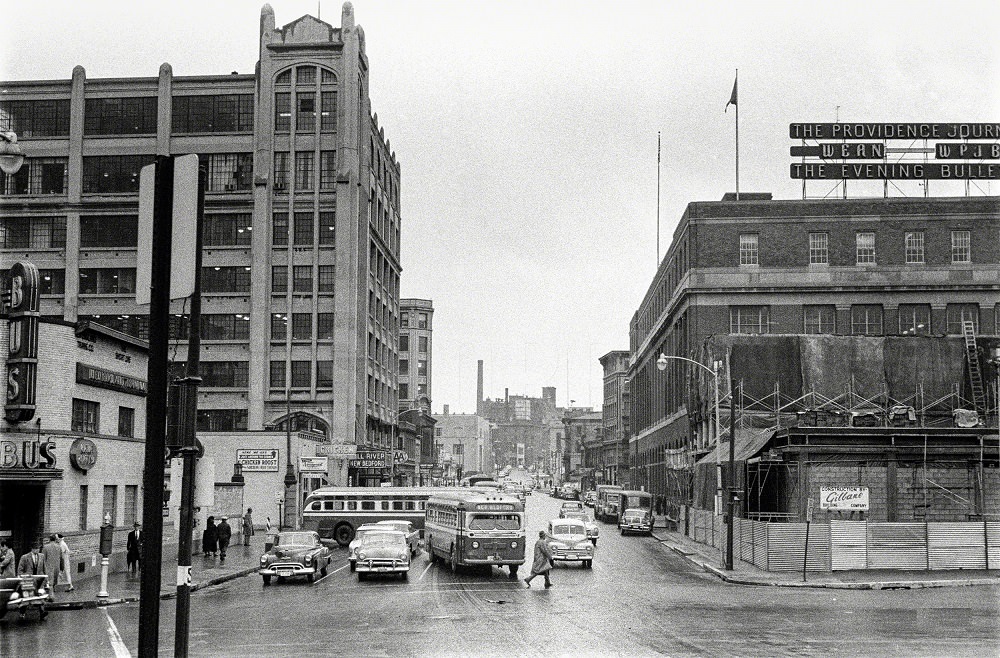 #13 Street scene, Providence, 1957