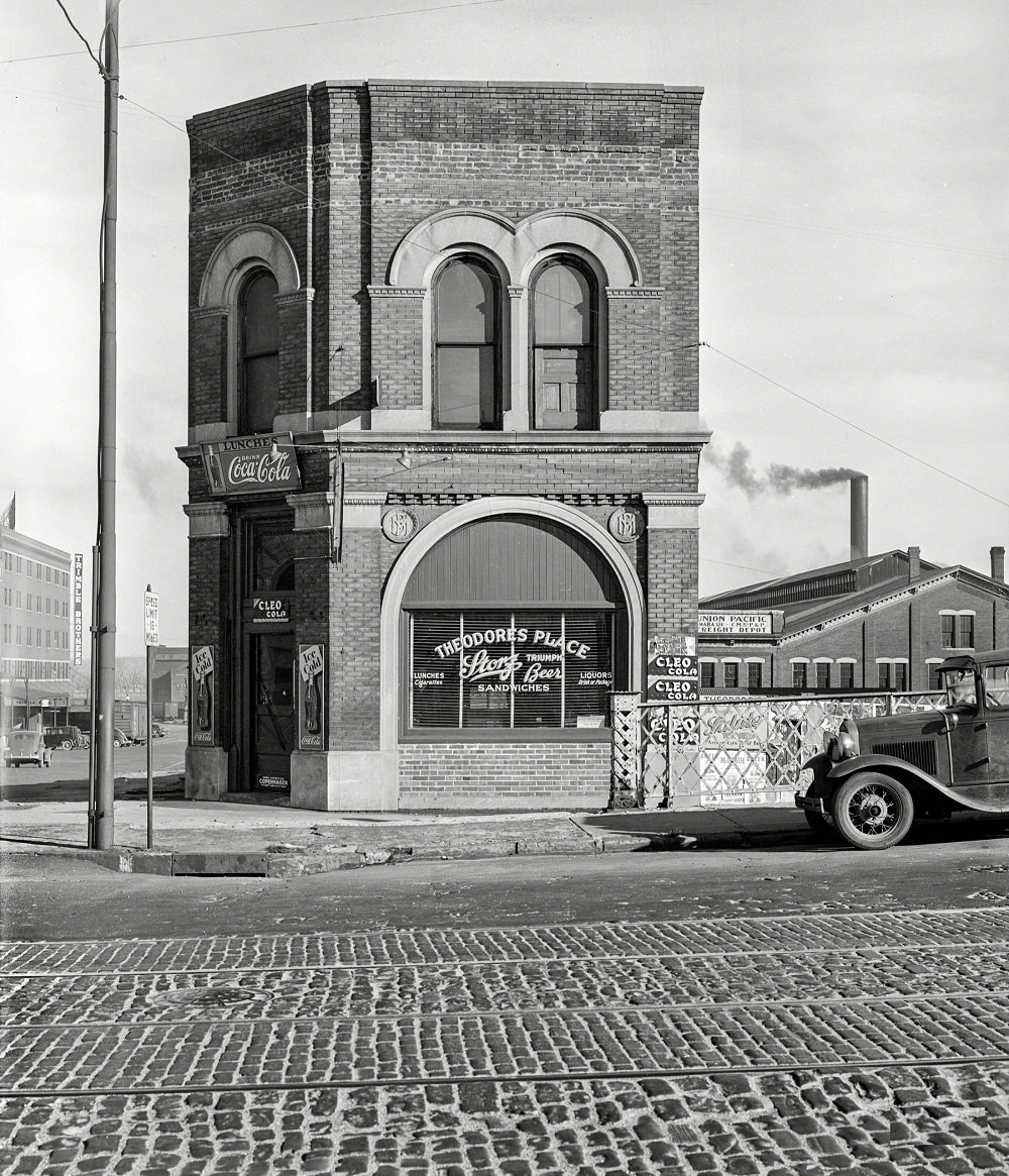 #7 Saloon near railroad yards, Omaha, Nebraska, November 1938s