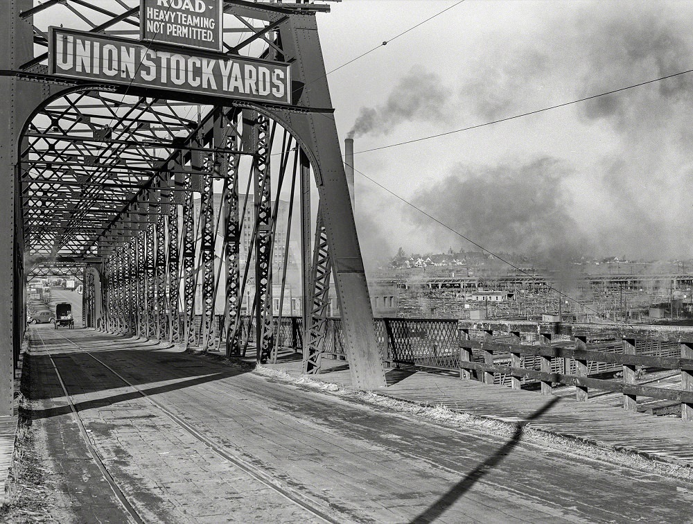 #15 Entrance to Union Stockyards, Omaha, Nebraska, November 1938