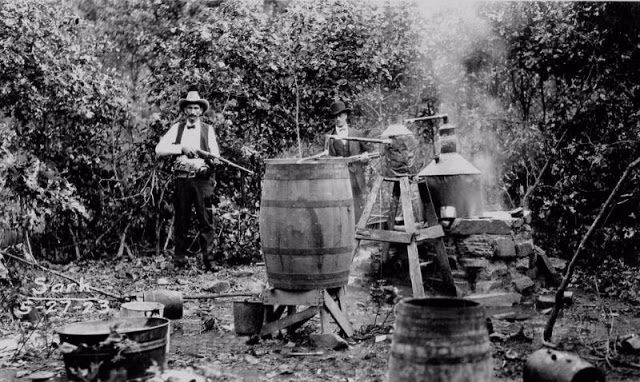 #11 Lawmen seize illegal moonshine in Osage County in 1923 at the time of the murders.