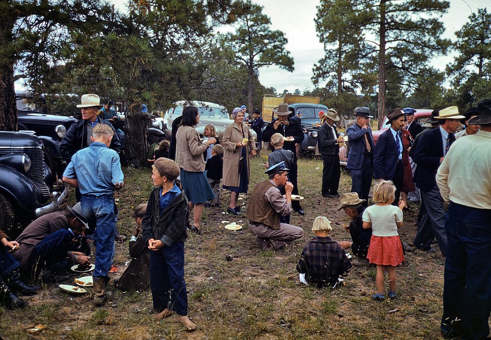 #23 Barbecue dinner at the Catron County Fair at Pie Town, New Mexicom, September 1940