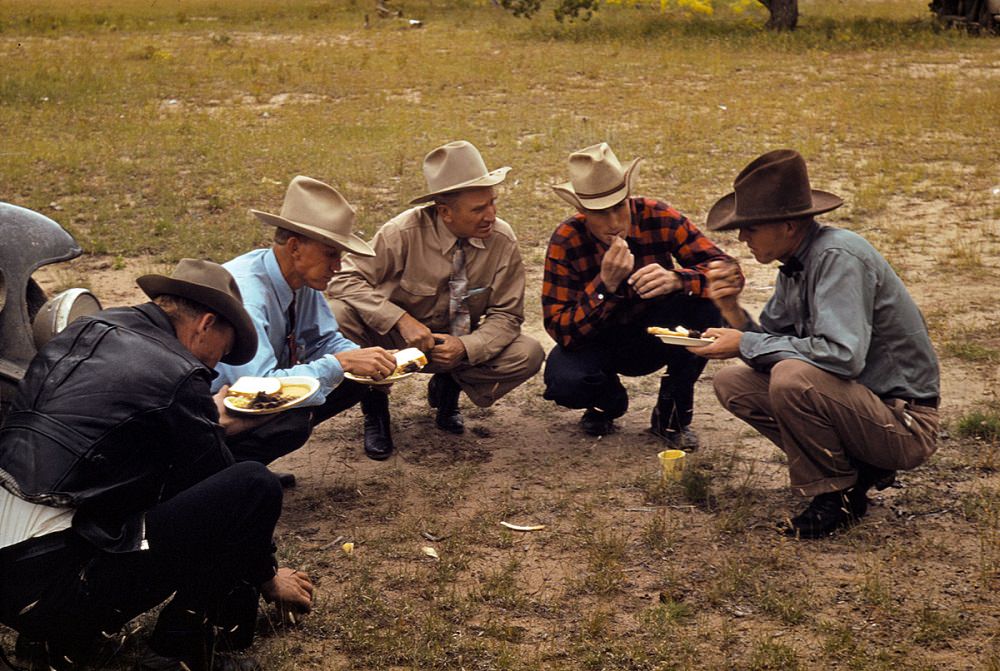 #2 Men of the community of Pie Town at the barbeque, September 1940