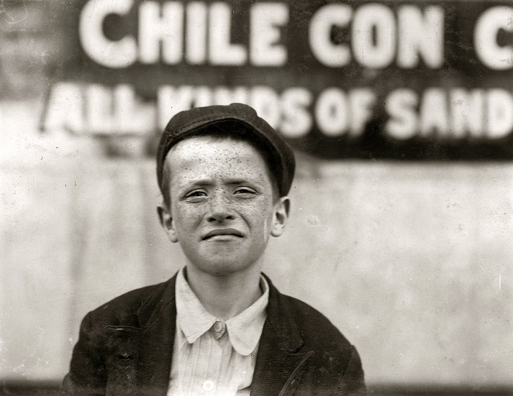 #41 Johnnie Burns, a newsie who sells on Grand Avenue, St. Louis, May 1910