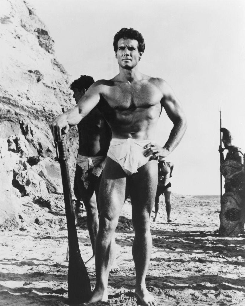 Steve Reeves as Phillipides in the film ‘The Giant of Marathon’, 1959