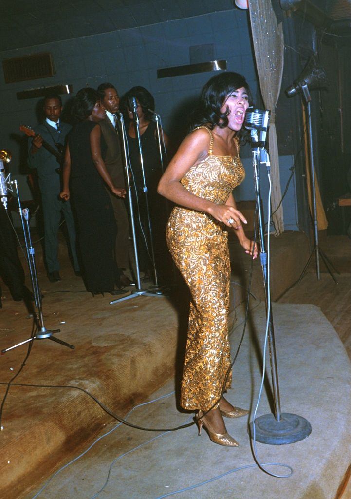 #23 Tina Turner performing onstage in 1964 in Dallas Fort Worth, Texas.