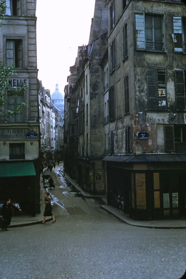 #22 Rue de Bievre, from Quai de la Tourelle, May 27, 1950