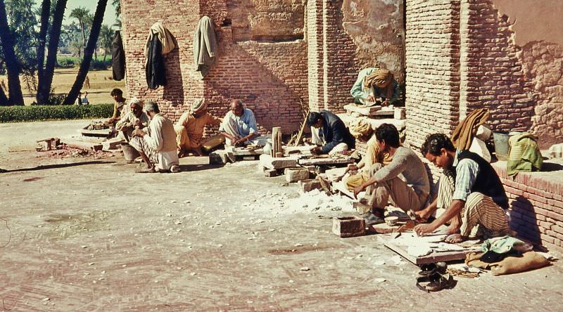 #32 Restoration work at Nur Jahan’s tomb, Lahore, 1960s