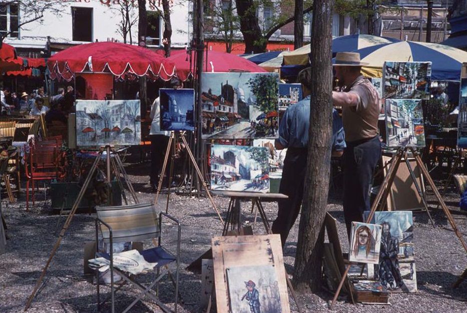 #28 Place du Theatre Montmartre (below Sacre Coeur), Paris, 1960