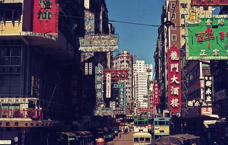 #22 Hong Kong Island’s tram route, Hong Kong, 1970s
