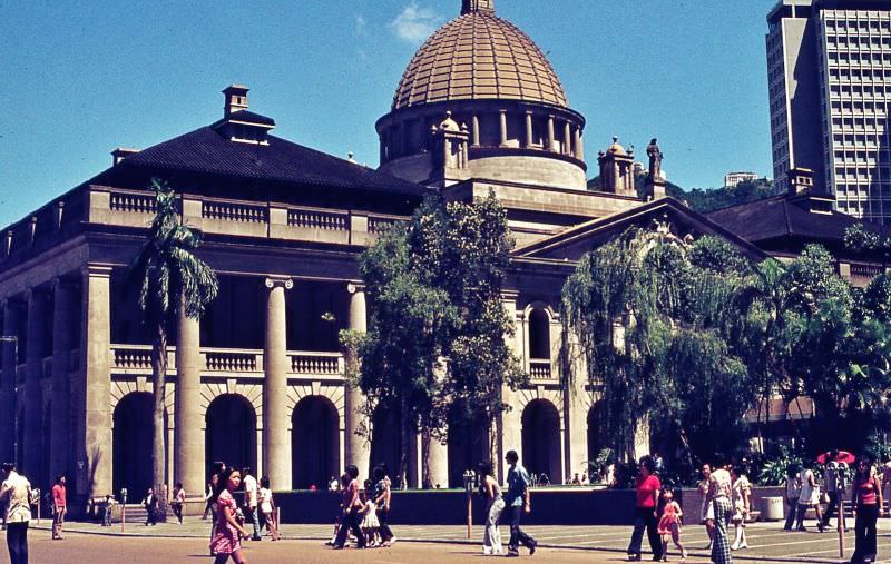 #53 Assembly building, one of the few remaining old colonial buildings, Hong Kong, 1970s