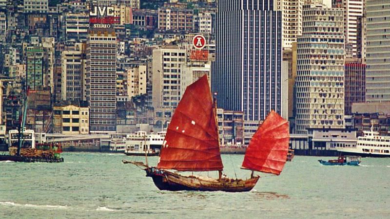 #26 A boat at the harbor, Hong Kong, 1970s