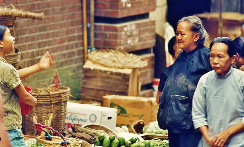 #37 Street market at Hollywood Road area, Hong Kong, 1970s