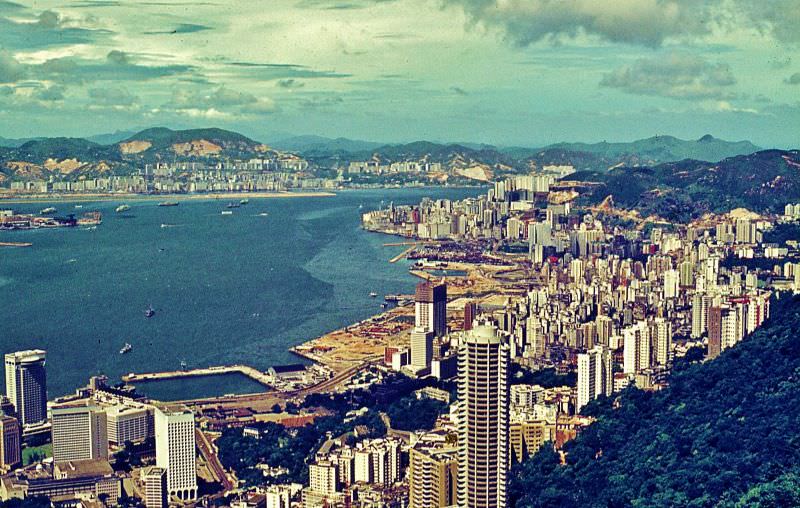 #44 The north of Hong Kong Island with landfilled areas ready for building, 1970s