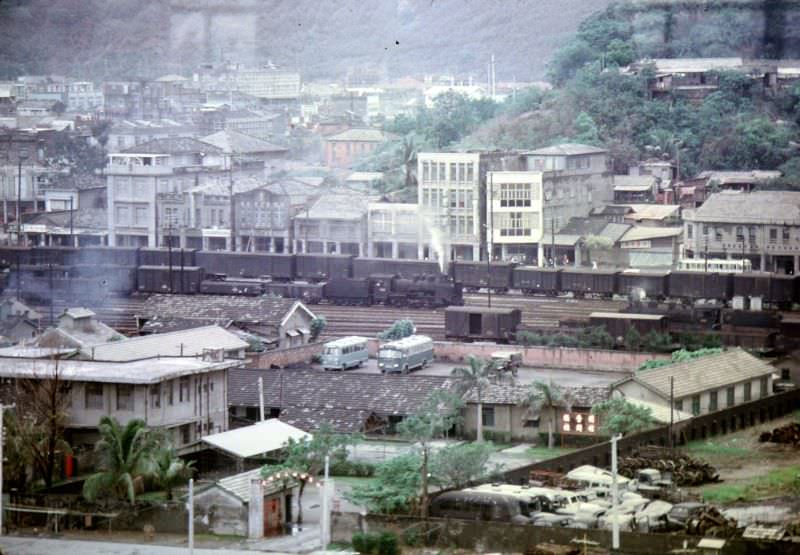 #33 A train yard next to Nancy’s and near the harbor, Kaohsiung, Taiwan, 1970s