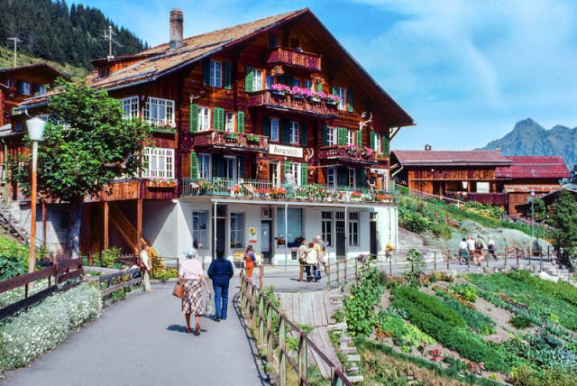 #35 Mürren street scene, Switzerland, 1980s