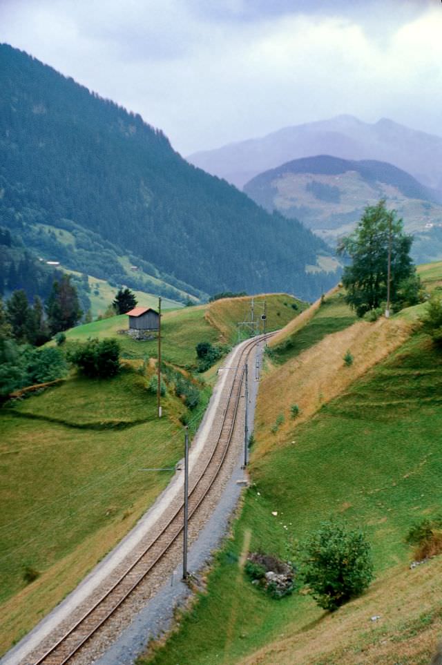 #39 Rails across the Oberalp Pass, Switzerland, 1980s