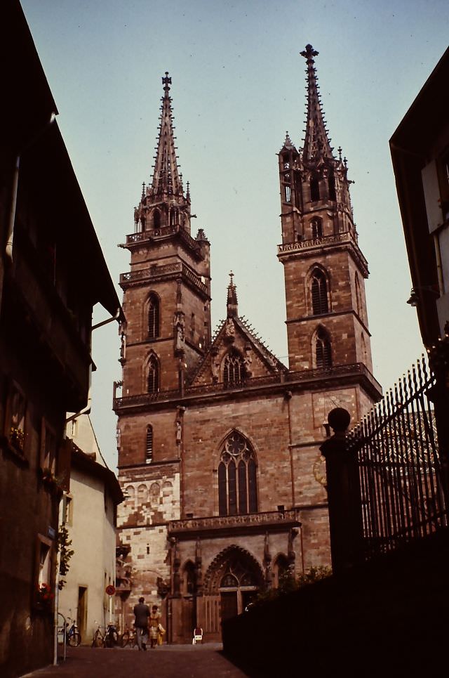 #43 Cathedral (Münster) seen from Münsterberg, Basel, Switzerland, 1980s
