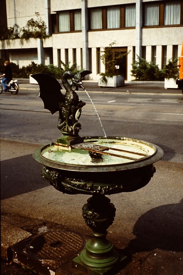 #44 Dragon fountain, Basel, Switzerland, 1980s