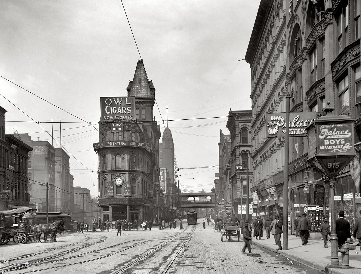 #26 Kay Hotel near the Junction of Main and Delaware Streets, Kansas City, Missouri, 1906.