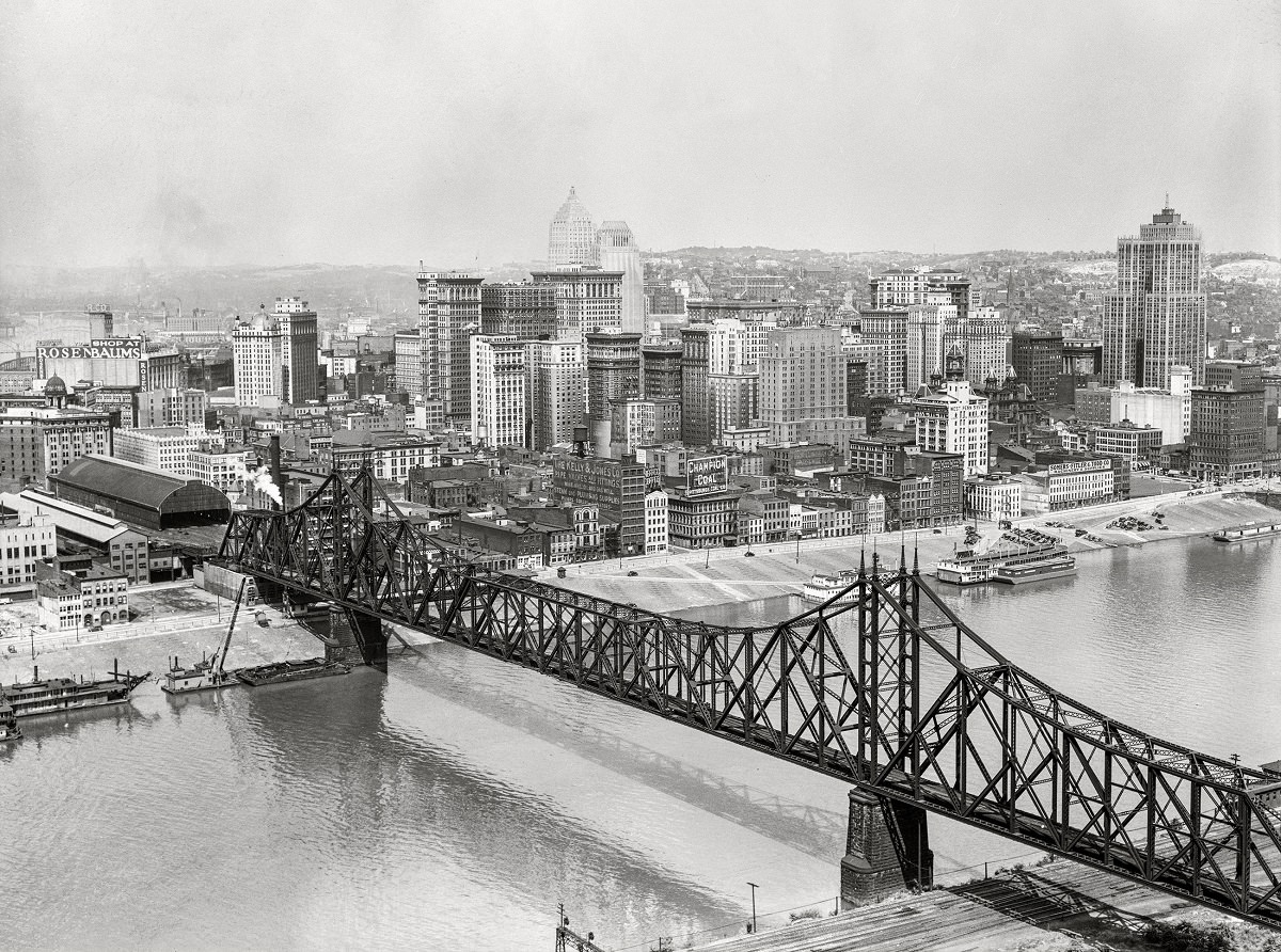 #40 The Wabash Bridge over the Monongahela River, Pittsburgh, Pennsylvania, July 1938.