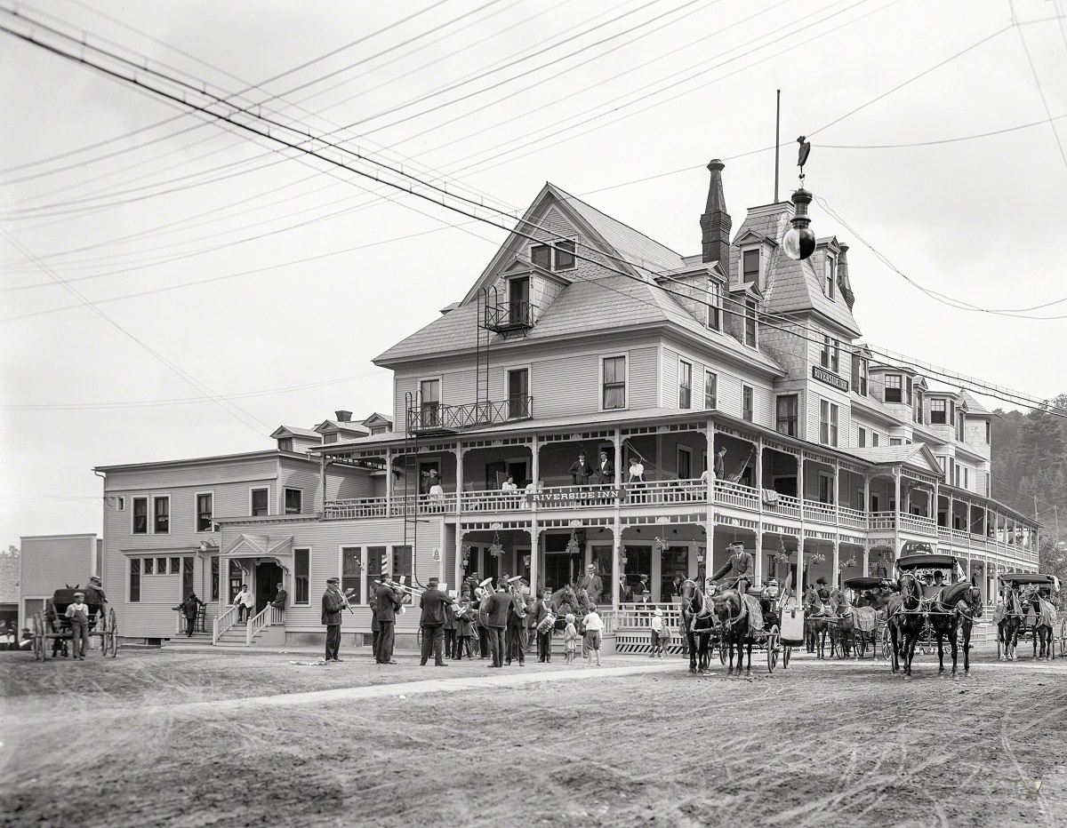 #10 Riverside Inn, Saranac Lake, Adirondack Mountains, N.Y. Circa 1909.