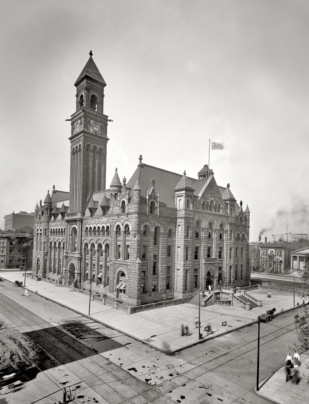 #74 Post Office, Detroit, Michigan, circa 1902.