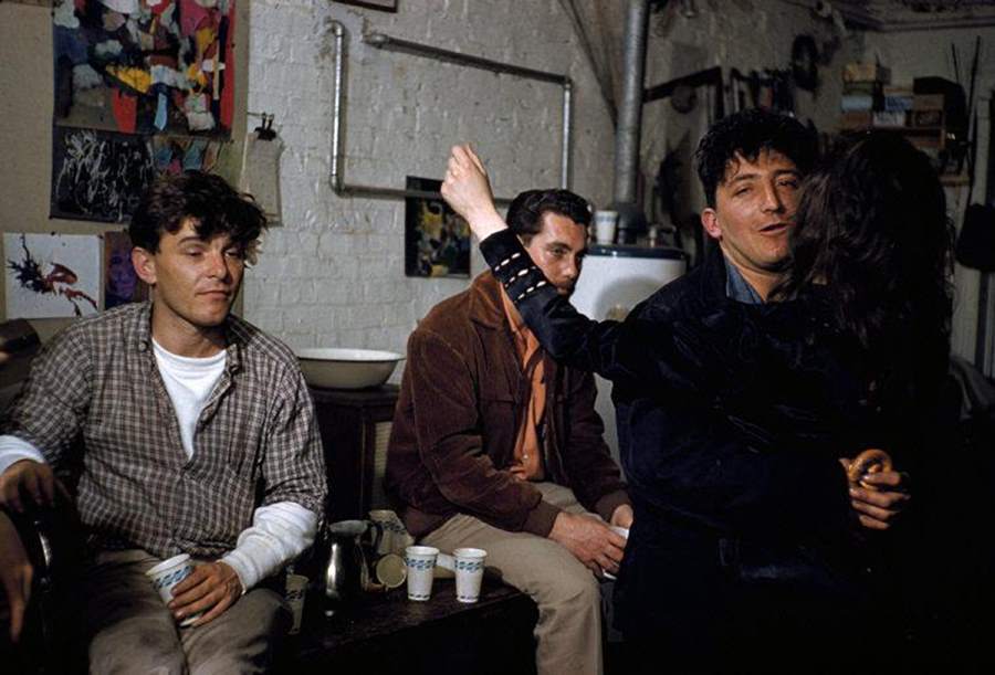 #22 A few late stragglers at a Beat party who have enjoyed some libations.