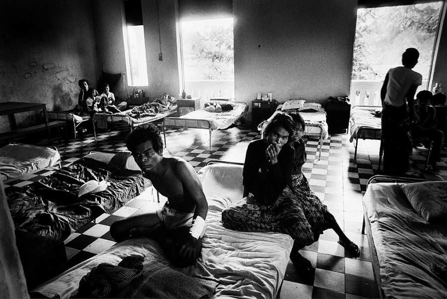 #29 Injured people hide out in the hospital, before the capital was under complete Khmer Rouge control, 1975