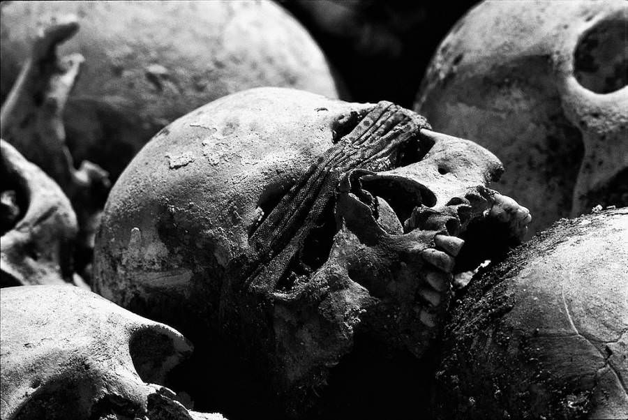 #3 Skulls lie in the killing fields of Choeung Ek, 1981