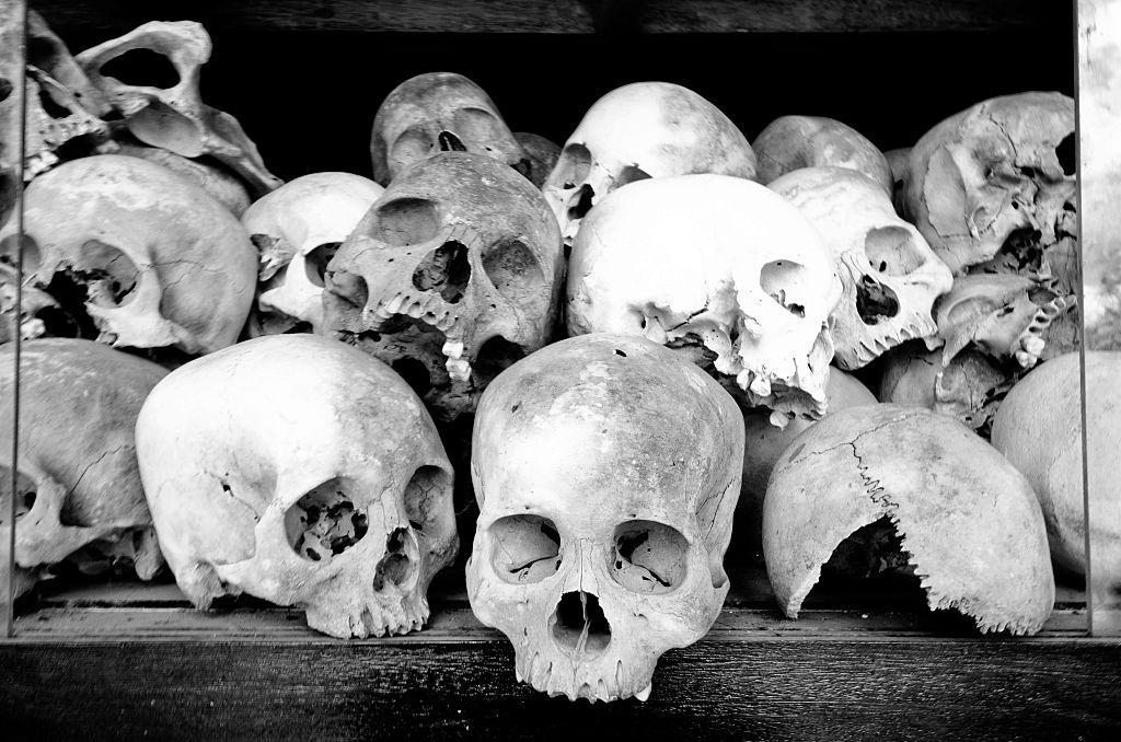 #45 Human Skulls at Choeung Ek Cambodia’s Genocide Memorial