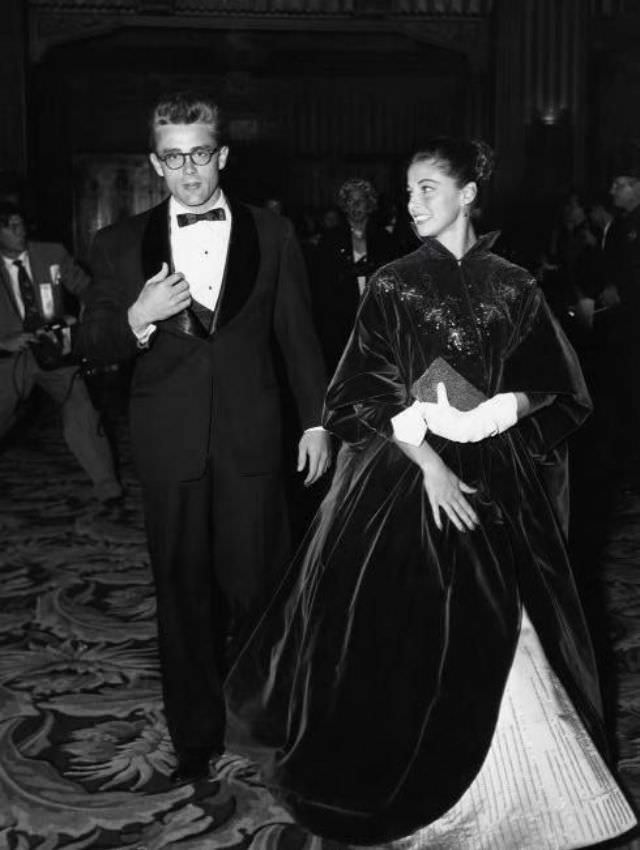 James Dean takes Pier Angeli to the Premiere of ‘A Star is Born’, 1954