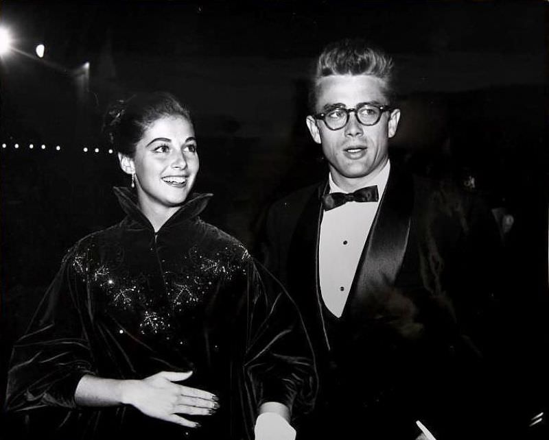 James Dean takes Pier Angeli to the Premiere of ‘A Star is Born’, 1954