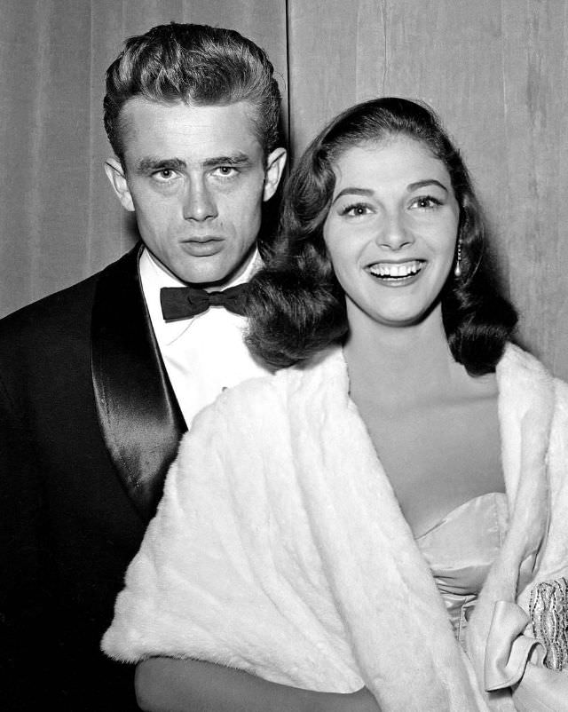 James Dean with Pier Angeli at the premiere of the re-release of ‘Gone With The Wind’ in Los Angeles, 1954