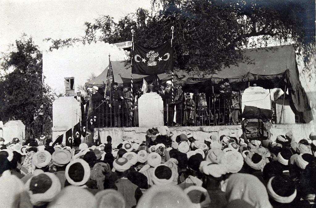 #15 Sherif of Medina Preaching the Holy War in Medina Before starting for Jerusalem, 1914.