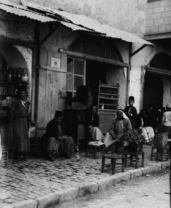 #57 A coffee shop with a gramophone, Circa 1900-1920