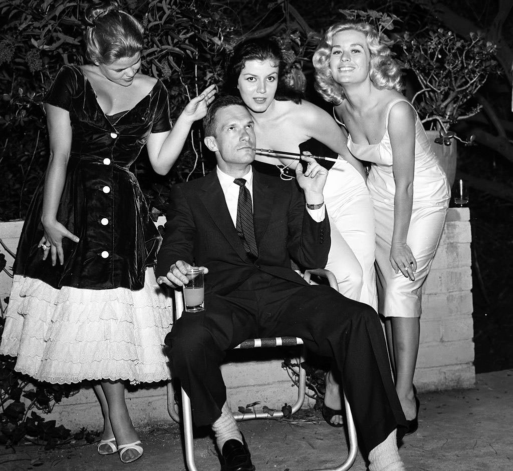 #13 Joan Bradshaw with Caroline Mitchell, Hugh Hefner and Sylvia Sydney
