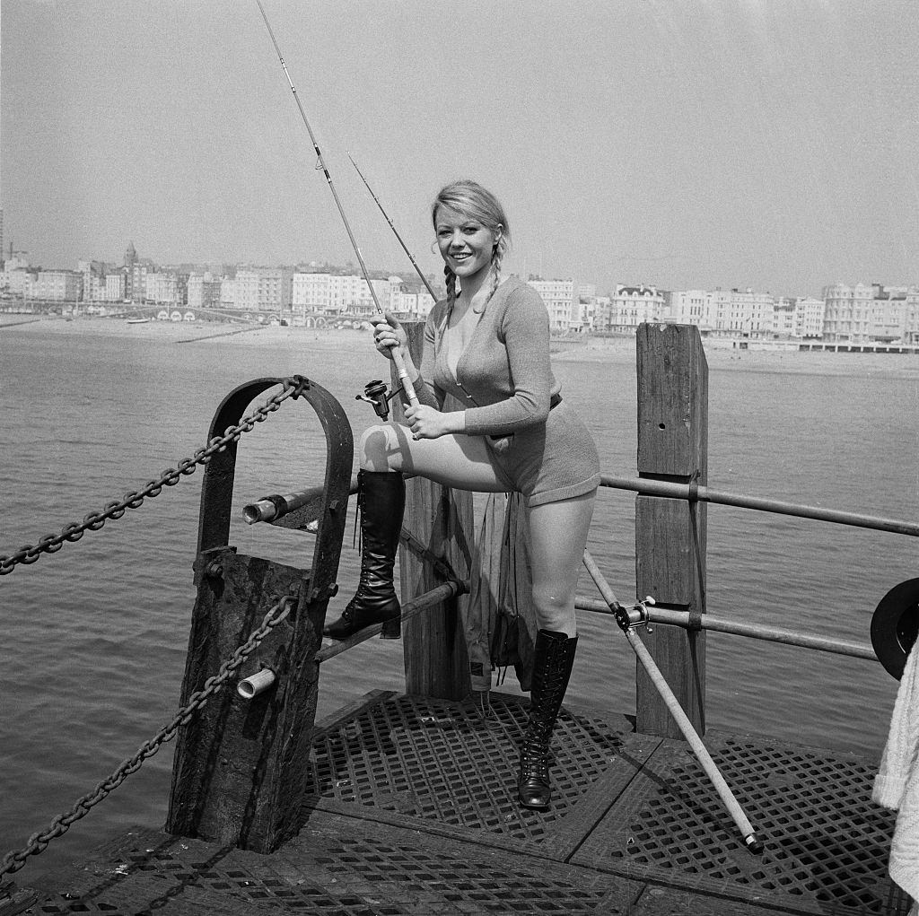 #6 Margaret Nolan on location in Brighton for the filming of ‘Carry on at your Convenience’, UK, 4th May 1971.