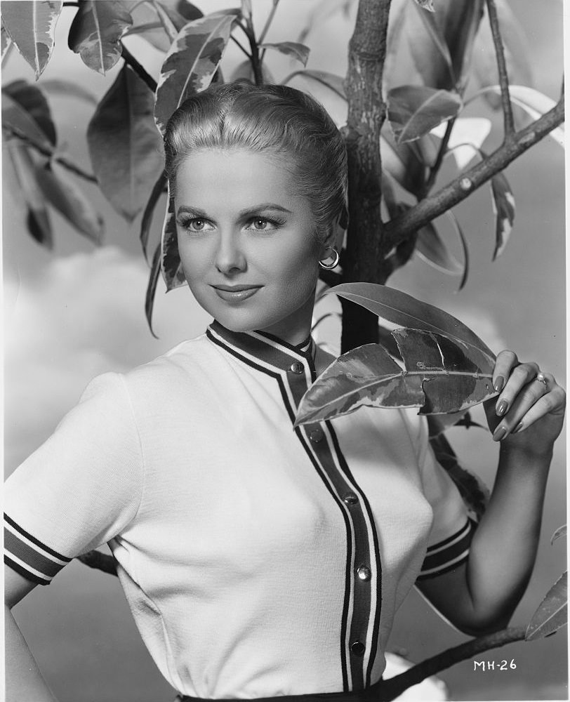 Martha Hyer during the filming of ‘Red Sundown’, 1956