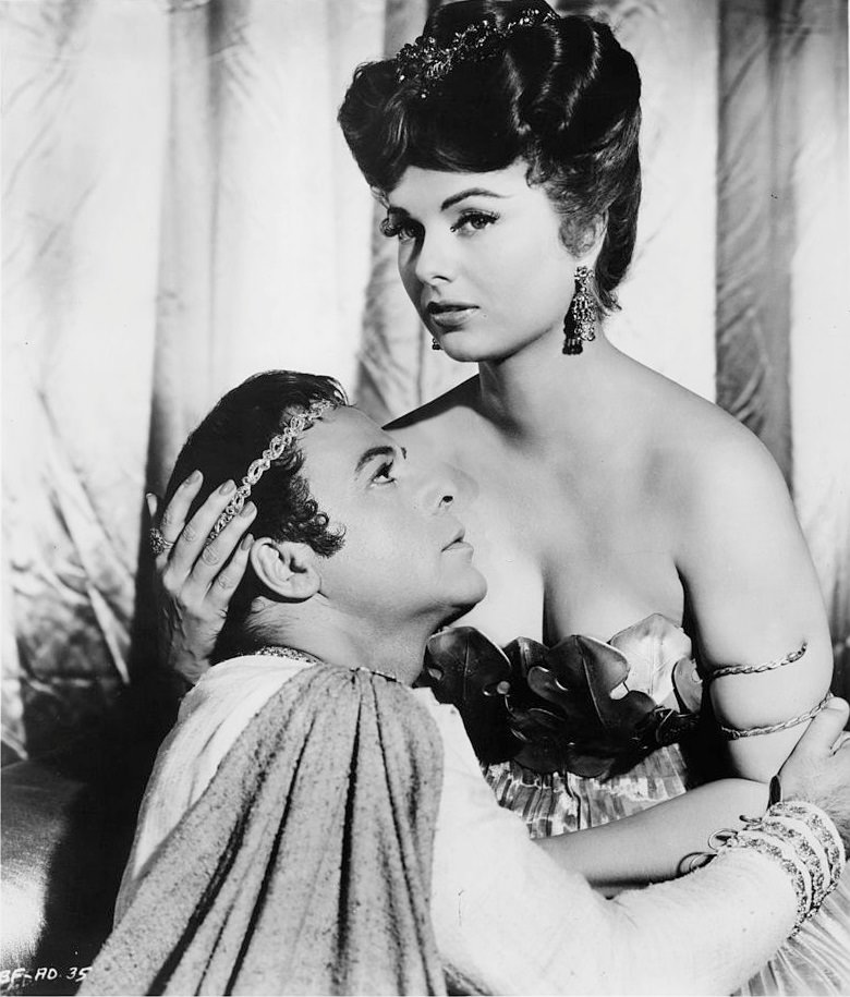 Martha Hyer with Herbert Lom in a scene from the film ‘The Big Fisherman’, 1959