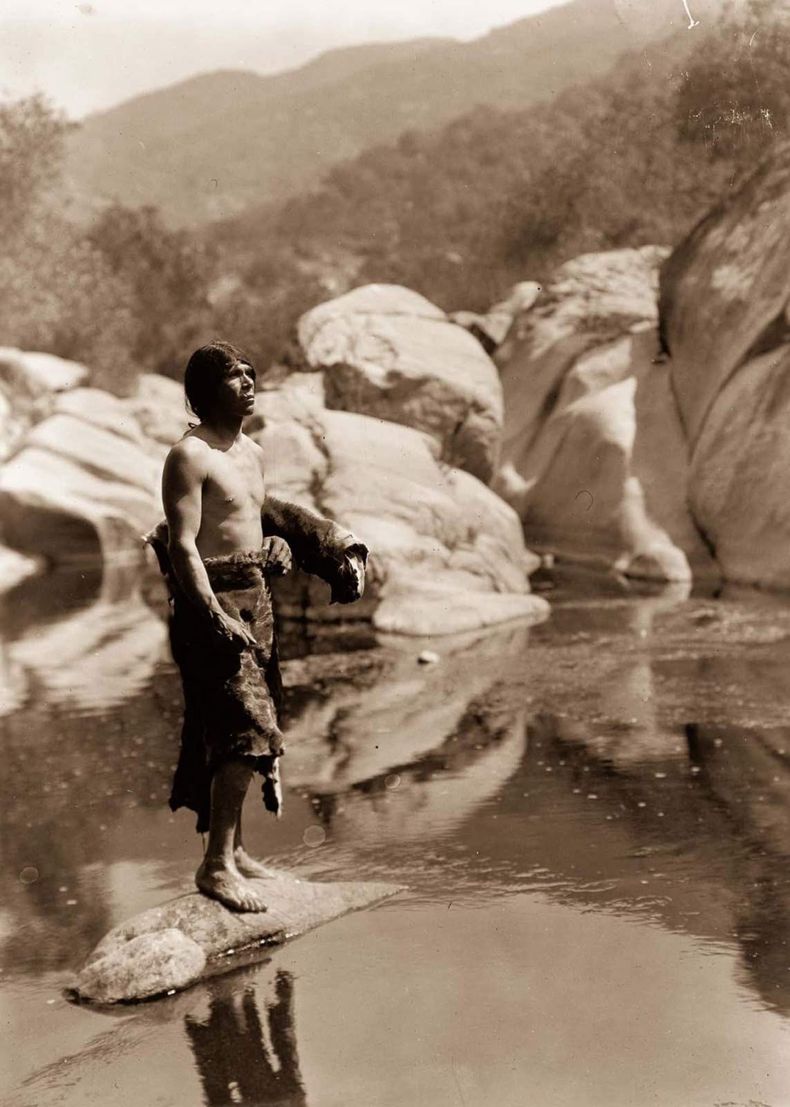 #30 A Mariposa man on the Tule River Reservation. 1924.