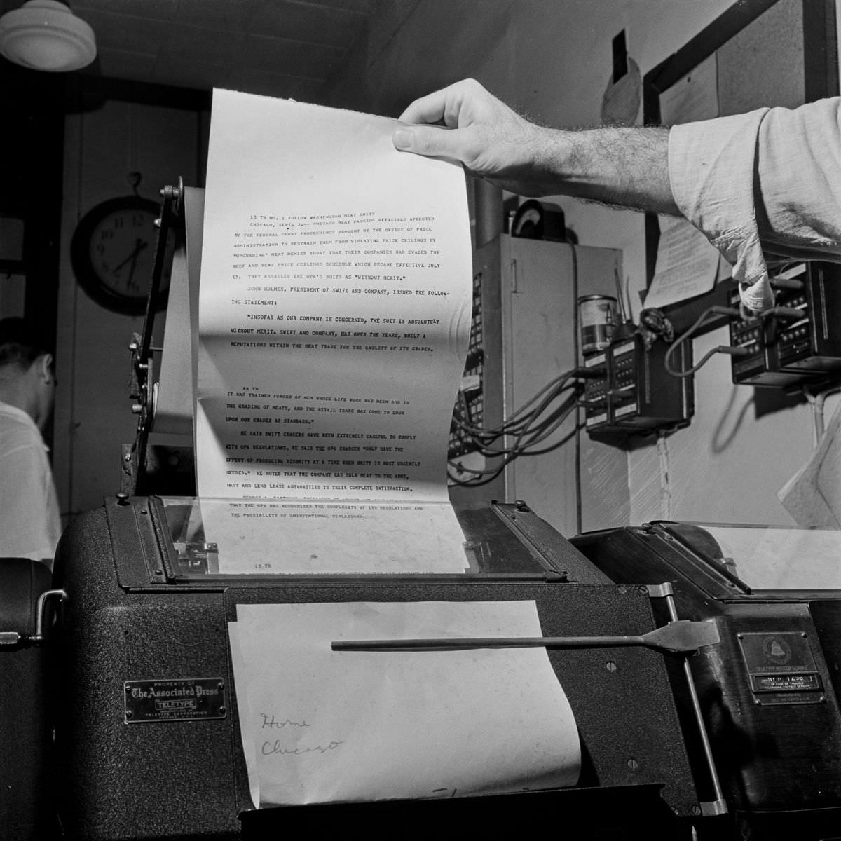 #5 An incoming dispatch from the Associated Press.