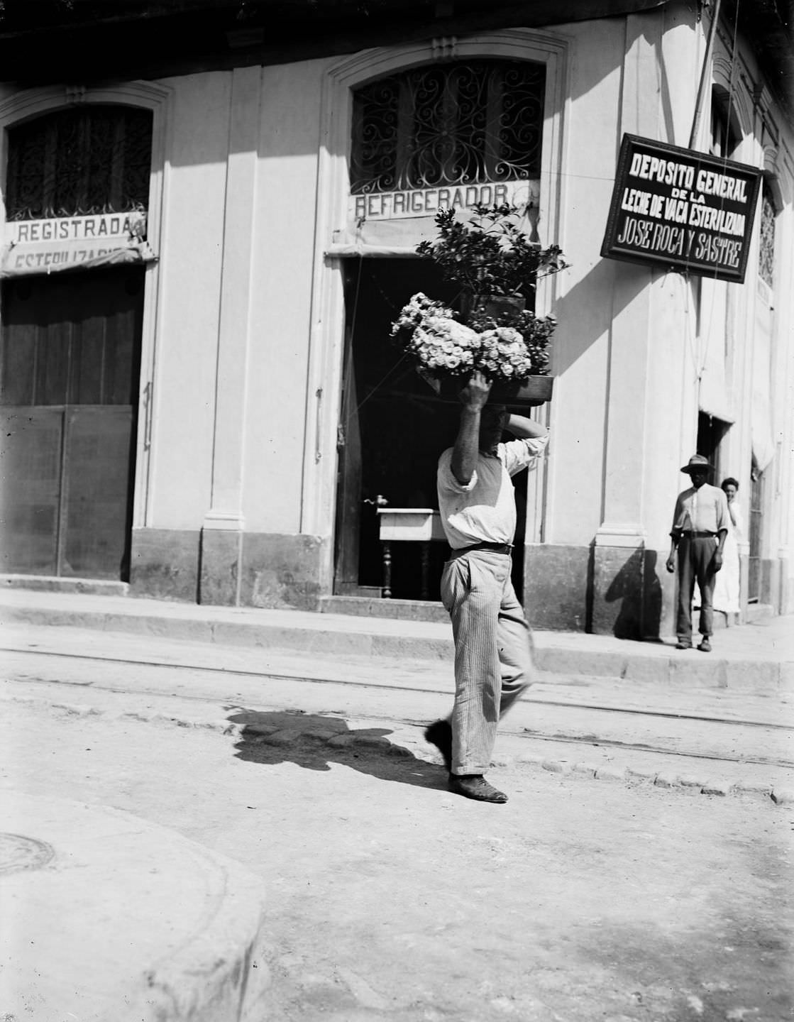 #28 A flower vendor, Havana, 1901