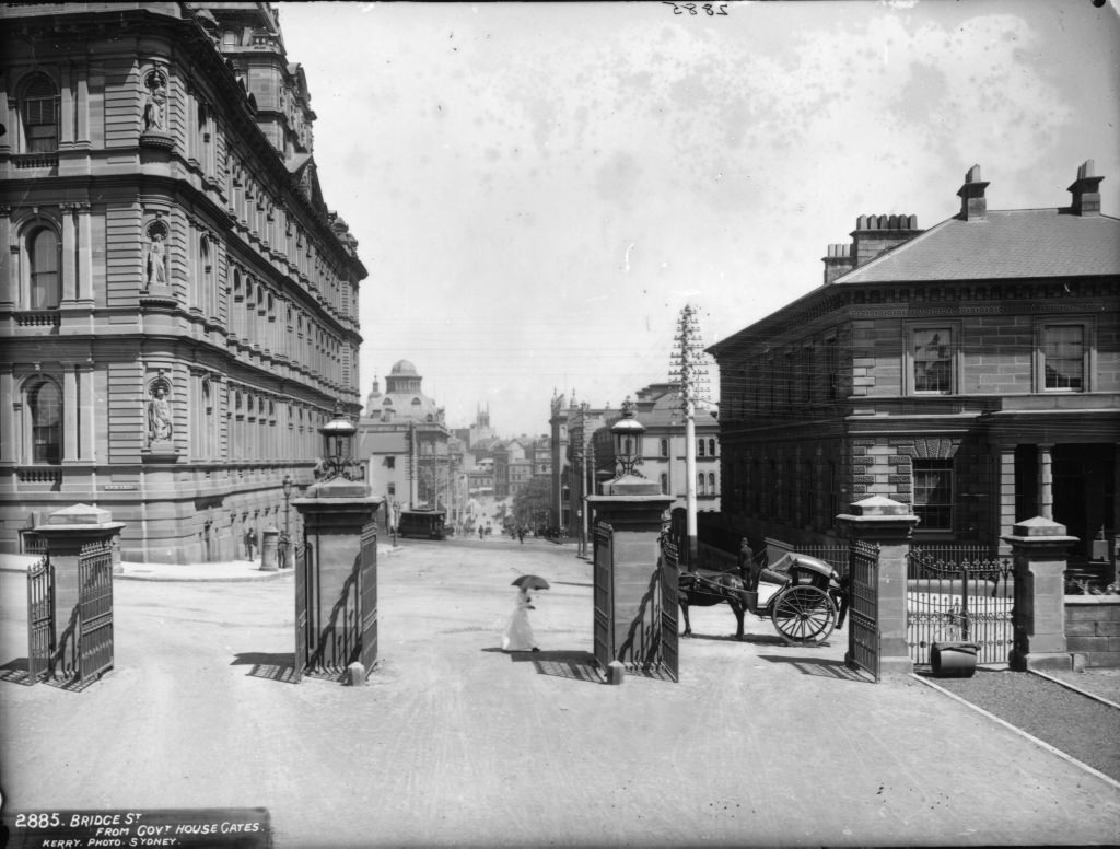 #3 Bridge Street, from Government House gates, Sydney, 1904