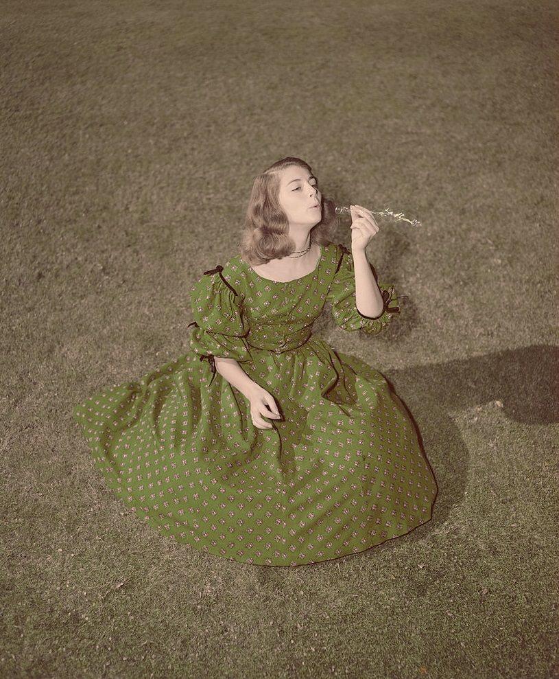 #38 Pier Angeli blowing bubbles, circa 1950