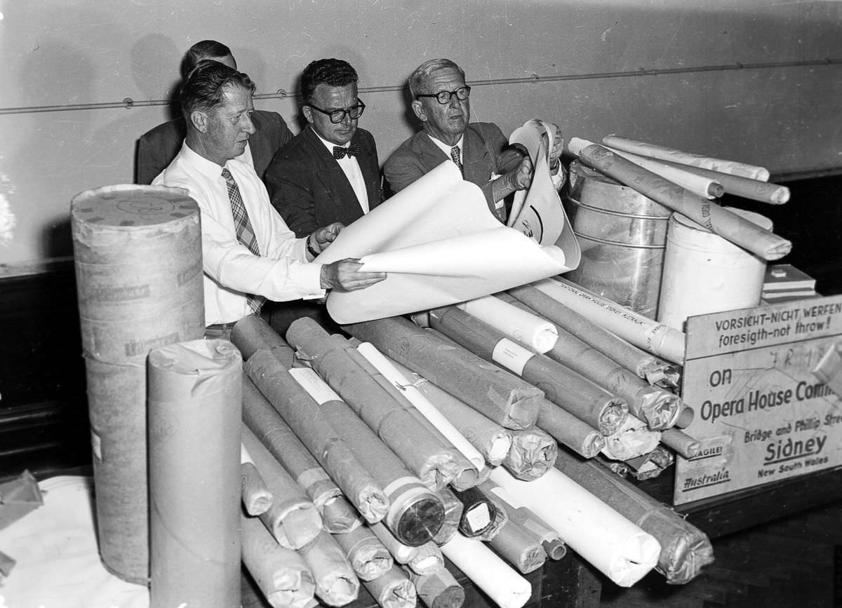#2 Judges review entries in the design competition for the new Sydney Opera House, 1957