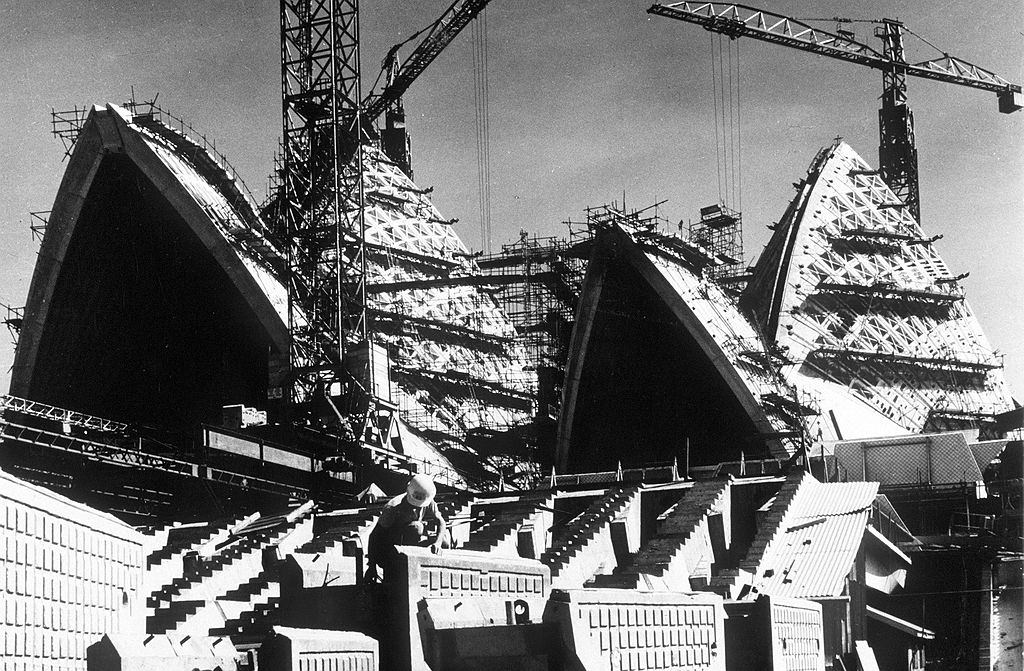 #24 The Sydney Opera House under construction, December 1966.