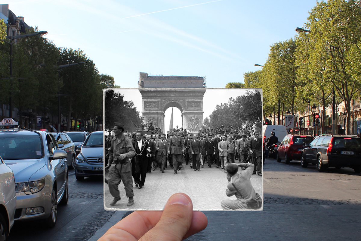 Hitler’s visit to the Arc de Triomphe, June 1940