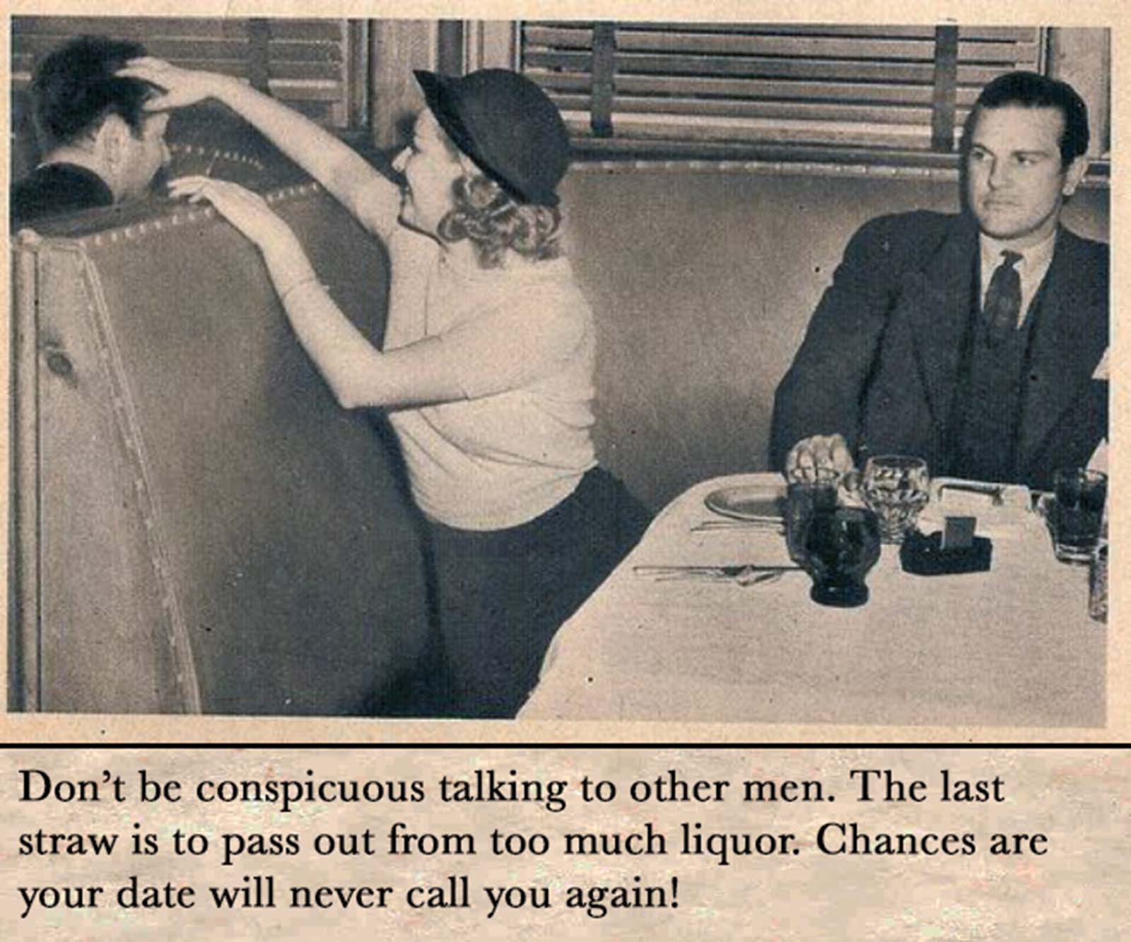 Don’t be conspicuous talking to other men